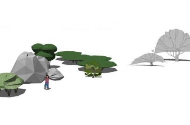 SketchUp Materials: 2D Watercolor Trees, Hand-Drawn Plants, and Landscape Components-BIM WORLD