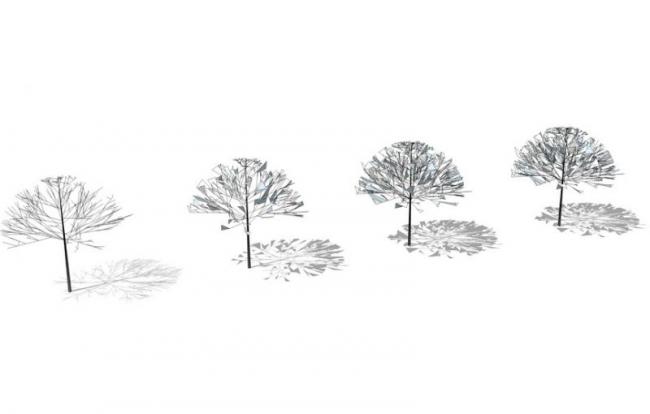 SketchUp Materials: Hand-Drawn 2D Watercolor Trees for Landscape Design