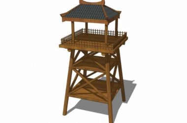 SketchUp Material Models: Viewing Platforms, Landscape Towers, and Chinese-Style Components-BIM WORLD