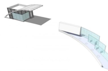 SketchUp Material Model: Modern Entrance Gate Components and Textures-BIM WORLD
