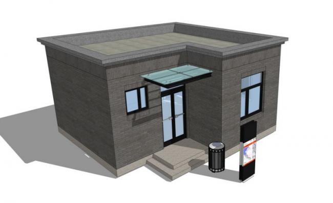 SketchUp Model: Security Booth and Guard Room Components