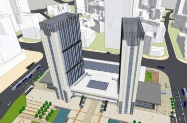 Modern Multi-Story Transportation Hub: High-Rise Bus and Railway Station with Office Spaces-BIM WORLD