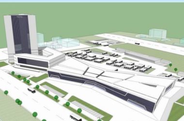 SketchUp Design: Multi-Story Transit Hub with High-Rise Offices in Modern Architectural Style-BIM WORLD