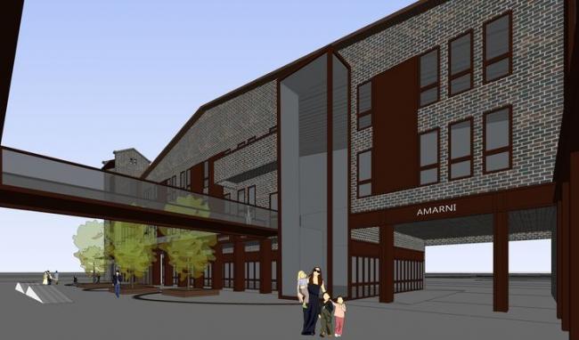 SketchUp Business Model: Multi-Story Commercial Street with Chinese Architectural Style