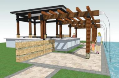 Modern Waterfall Gallery in SketchUp: Landscape Materials and Components-BIM WORLD
