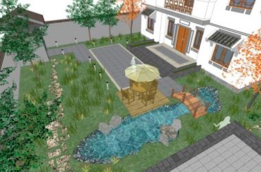 SketchUp Landscape Design: Traditional Chinese Courtyard Model-BIM WORLD
