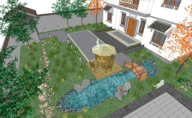 SketchUp Landscape Design: Traditional Chinese Courtyard Model