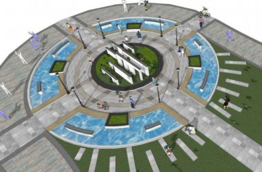 SketchUp Landscape Design: Circular Chinese Plaza Model-BIM WORLD