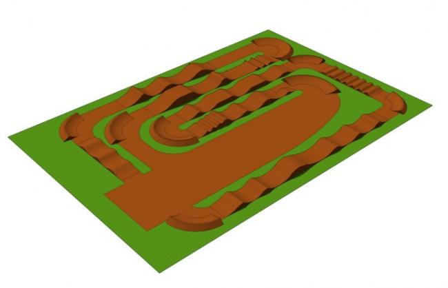Racing Slide Material Model in SketchUp