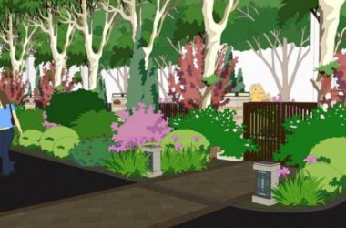 Modern Villa Entrance Landscape Design | SketchUp 3D Model-BIM WORLD