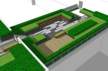Modern Office Building Roof Garden Landscape in SketchUp Model-BIM WORLD