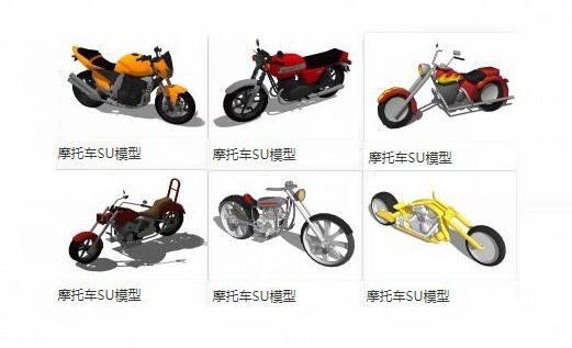 SketchUp Material Models for Motorcycles, Vehicles, and Components