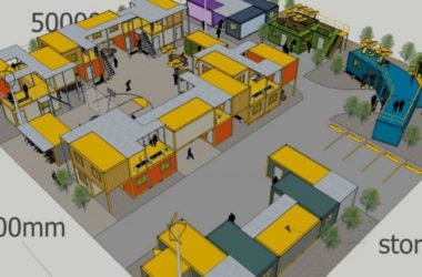 Modern Container Office Design in SketchUp-BIM WORLD