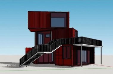 SketchUp Business Model: Designing Modern Multi-Story Commercial Entertainment and Leisure Containers-BIM WORLD