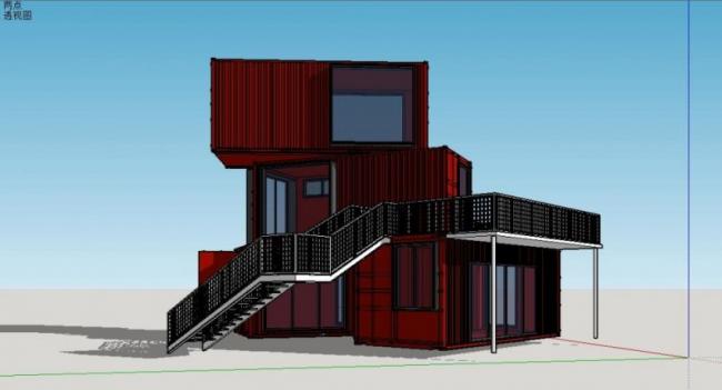 SketchUp Business Model: Designing Modern Multi-Story Commercial Entertainment and Leisure Containers
