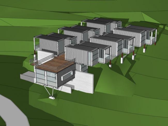 SketchUp Business Model: Modern Container Designs for Commercial Entertainment and Leisure Facilities