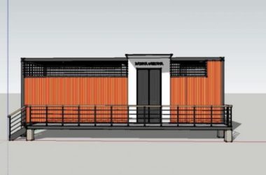 SketchUp Business Model: Modern Commercial Container Design-BIM WORLD