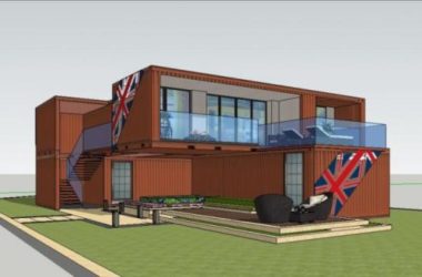 SketchUp Business Model: Modern Multi-Story Container Buildings for Commercial and Entertainment Use-BIM WORLD