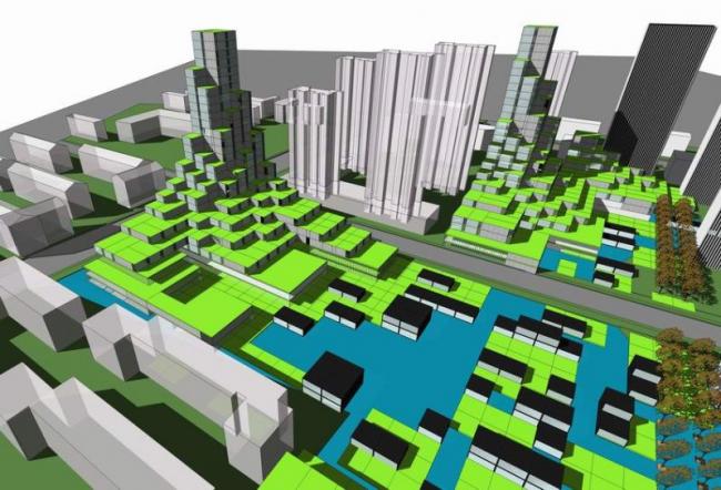 SketchUp Office Model: Conceptual Design for a Modern High-Rise Business Center