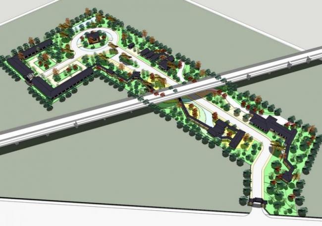 SketchUp Landscape Model: Chinese-Style Park Design