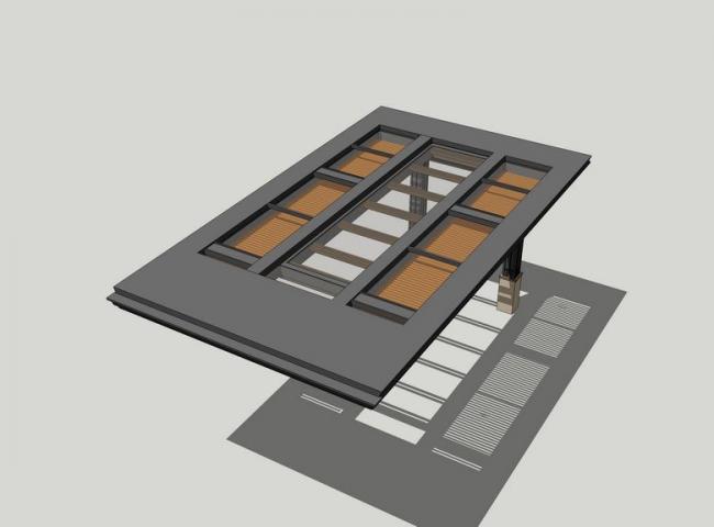 SketchUp Material Models: Entrance Canopies and Landscape Components