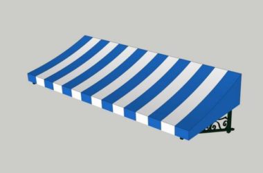 SketchUp Material Model: Commercial Street Fabric Canopy and Landscape Components-BIM WORLD