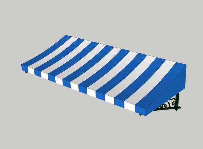 SketchUp Material Model: Commercial Street Fabric Canopy and Landscape Components