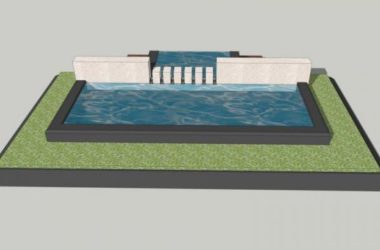 SketchUp Materials for Entrance Water Features: Pool and Landscape Components-BIM WORLD