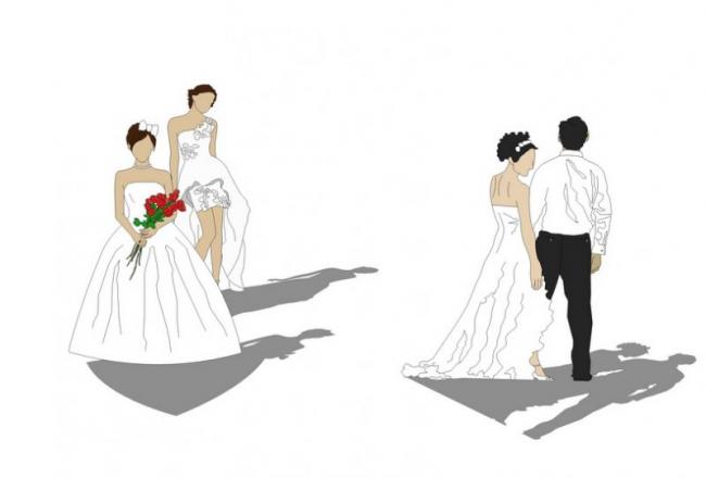 SketchUp Material Models: Wedding Scenes, Bridal Dress Characters, and Landscape Elements