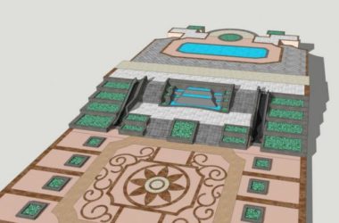 Modern Entrance Terrace Landscape Design in SketchUp-BIM WORLD