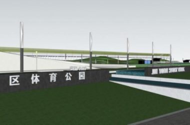 Modern Sports Park Landscape Model in SketchUp: Basketball, Football, Badminton, and Tennis Courts-BIM WORLD
