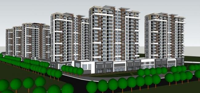 SketchUp Models for Modern High-Rise Residential Communities and Buildings