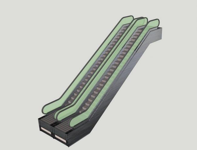 SketchUp Material Models: Escalator Components Guide