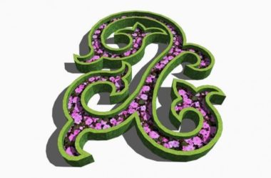 SketchUp Material Model: Petal-Shaped Shrubs for Landscape Design-BIM WORLD
