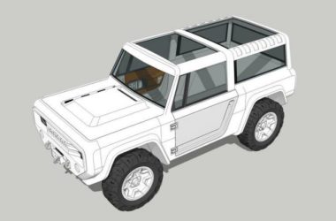 Modern SketchUp Material Model for Jeep Vehicle Components-BIM WORLD