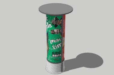 SketchUp Material Model: Cylindrical Billboard Lightbox Component-BIM WORLD