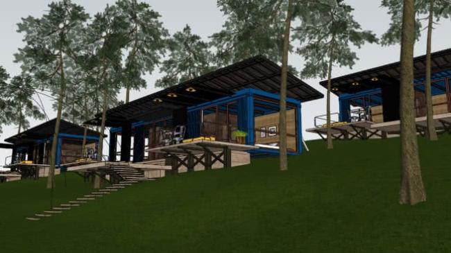 Modern Container Home Design | Residential SketchUp Model