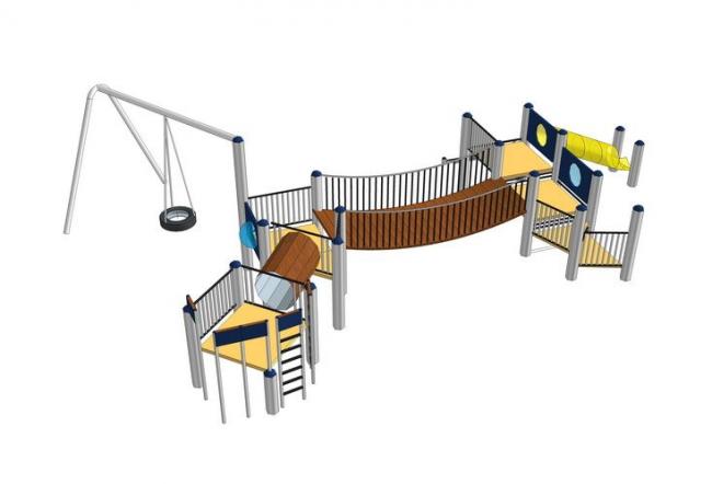 SketchUp Materials for Outdoor Children's Playgrounds and Landscape Components