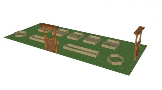 SketchUp Material Models: Vegetable Pools, Fields, and Landscape Components