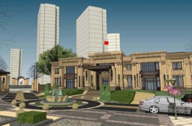 SketchUp Business Model: Multi-Story Sales Center and European Classical Commercial Building-BIM WORLD