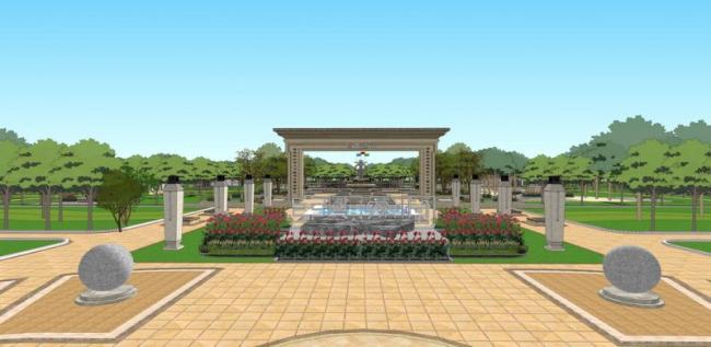 Modern Theme Park Landscape Design in SketchUp