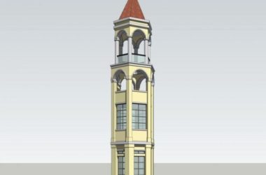 SketchUp Material Models: European Classical Landscape Components Including Tower and Bell Tower-BIM WORLD