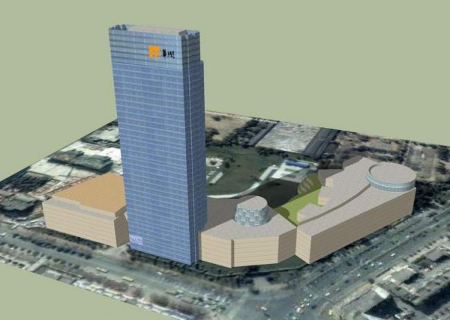 Chengdu CR Wanda Plaza: Modern Multi-Story Mixed-Use High-Rise with Commercial Ground Floor in SketchUp