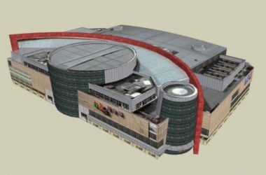 SketchUp Business Model: Modern Multi-Story Commercial Building at Shenzhen CR Wanda Plaza-BIM WORLD