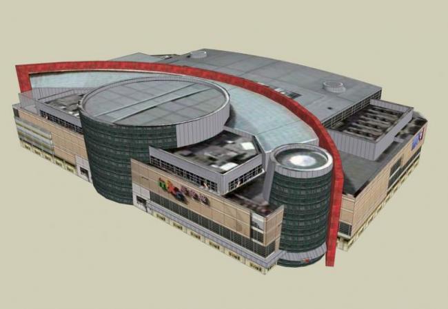 SketchUp Business Model: Modern Multi-Story Commercial Building at Shenzhen CR Wanda Plaza