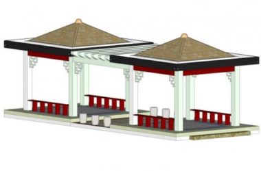 SketchUp Model: Chinese-Style Park Landscape Pavilions-BIM WORLD
