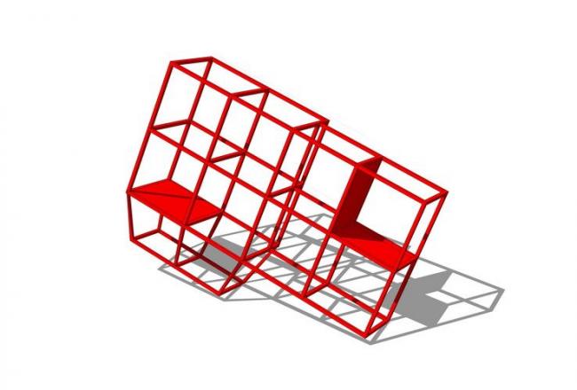 Steel Frame Sculpture Materials for SketchUp Landscape Models