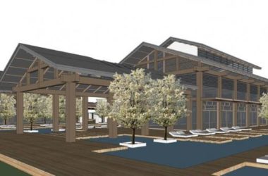 SketchUp Model: Multi-Story Antique Hot Spring Club Hotel in Modern Chinese Style-BIM WORLD