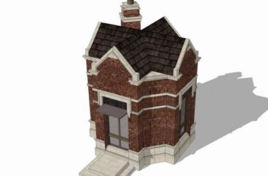 SketchUp Model: British Classic Style Guard Booth Design-BIM WORLD