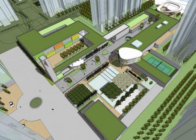 Modern Multi-Story Clubhouse and Kindergarten Educational Building | SketchUp School Model